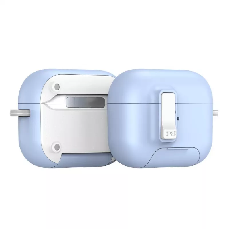 Dux Ducis Apple AirPods Pro 3 PECQ Series Cover PC+TPU con gancio bianco blu
