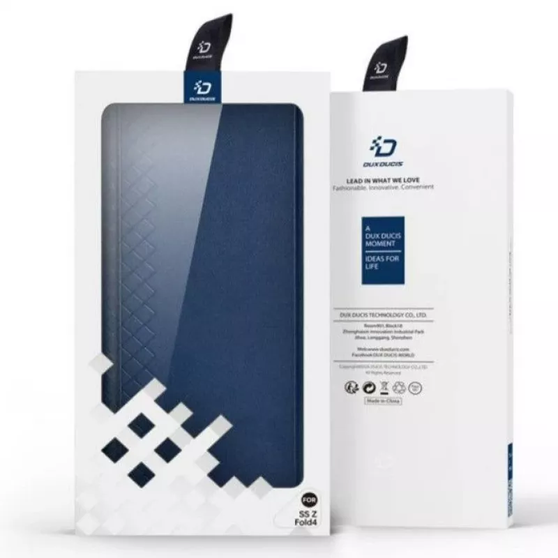 Dux Ducis Bril Series custodia flip wallet per Samsung Galaxy Z Fold4, blu scuro