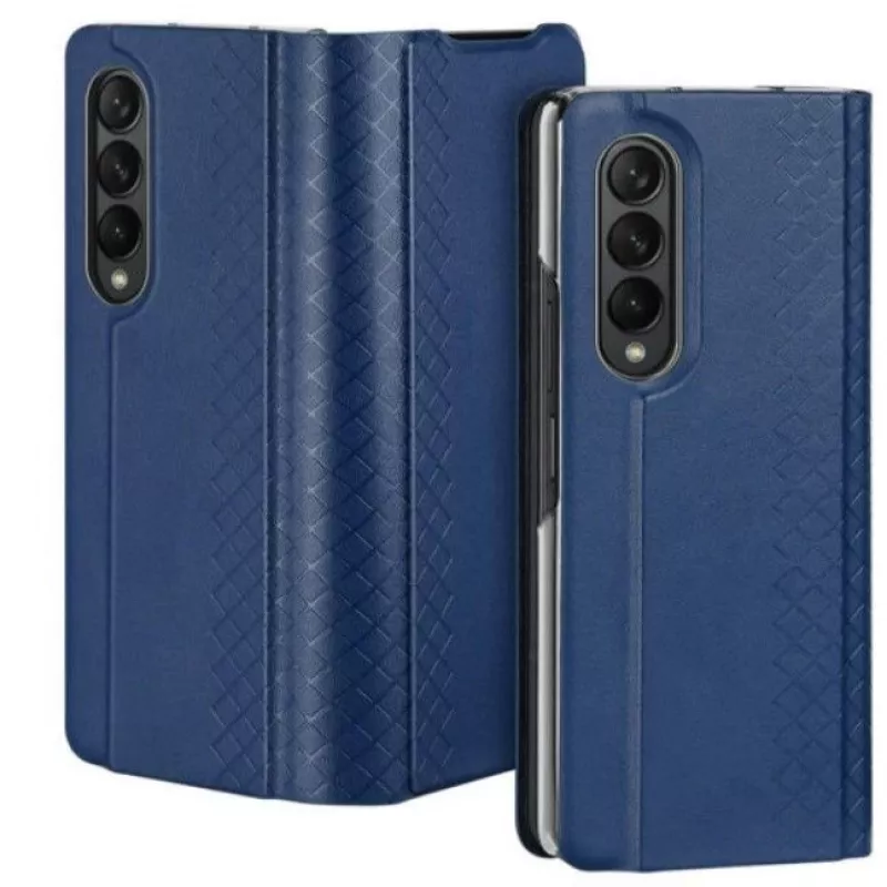 Dux Ducis Bril Series custodia flip wallet per Samsung Galaxy Z Fold4, blu scuro