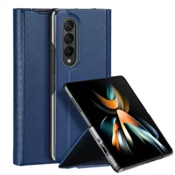 Dux Ducis Bril Series custodia flip wallet per Samsung Galaxy Z Fold4, blu scuro