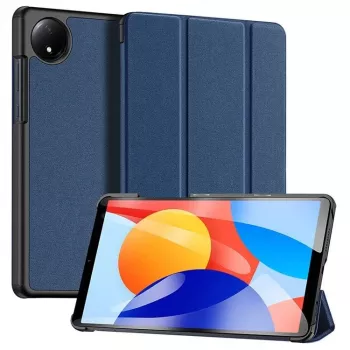 Custodia per tablet Dux Ducis Domo Series in pelle PU con supporto tri-fold per Xiaomi Redmi Pad SE 8.7, blu