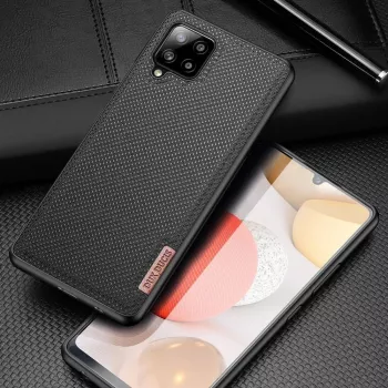 Dux Ducis Fino Samsung A42 5G Custodia flip portafoglio nera