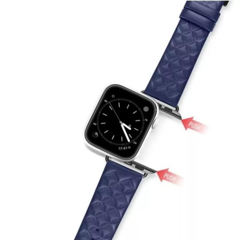 Dux Ducis Cinturino in vera pelle per Apple Watch 38/40/41mm - Blu
