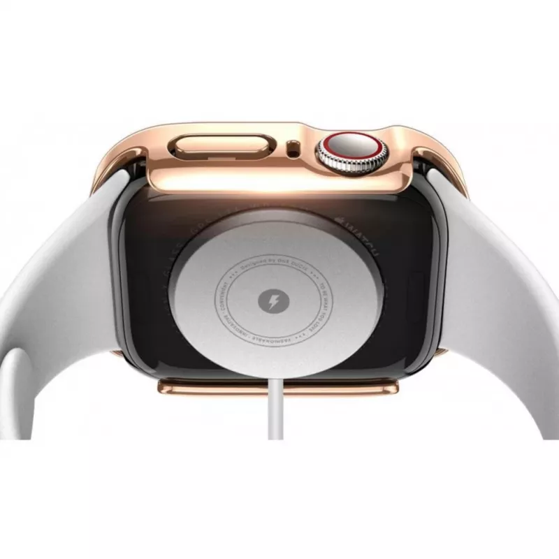 Dux Ducis Hamo custodia per Apple Watch Series 7/8/9 (PC) 41mm oro rosa