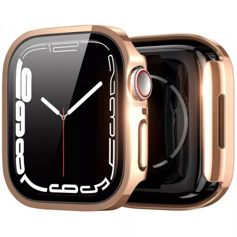 Dux Ducis Hamo custodia per Apple Watch Series 7/8/9 (PC) 41mm oro rosa