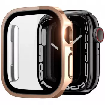 Dux Ducis Hamo custodia per Apple Watch Series 7/8/9 (PC) 41mm oro rosa