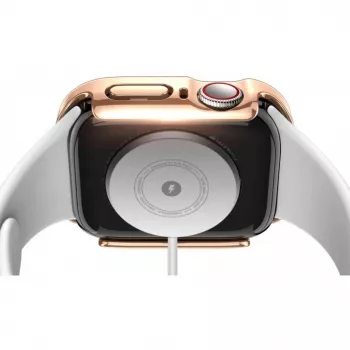 Dux Ducis Hamo Custodia per Apple Watch Series 7/8/9 (PC) 45 mm oro rosa