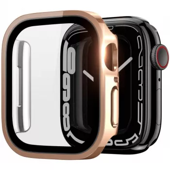 Dux Ducis Hamo Custodia per Apple Watch Series 7/8/9 (PC) 45 mm oro rosa