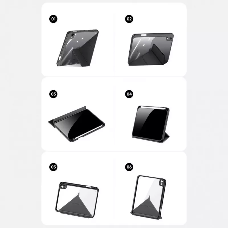 Dux Ducis Magi Case per iPad mini 6 (2021) Smart Cover con supporto e porta Apple Pencil - nero