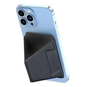 Dux Ducis Magnetic PU Leather Wallet Stand Case per Apple iPhone 13 Pro Max - Nero