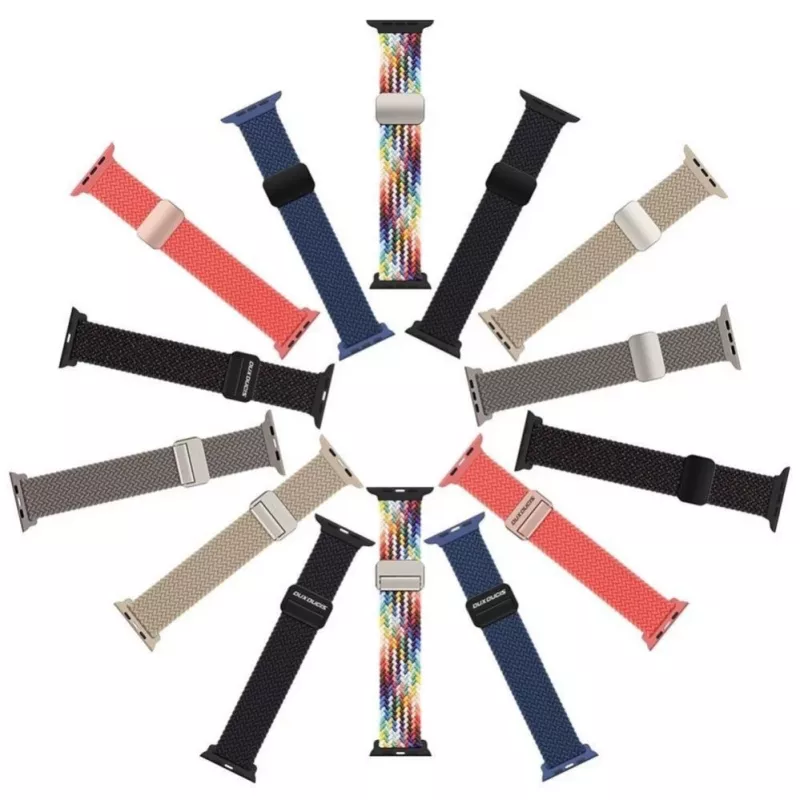 Dux Ducis Mixture Pro cinturino intrecciato elastico per Apple Watch 38/40/41 mm - Guava