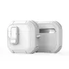 Dux Ducis PECP Series Cover PC+TPU con gancio per AirPods 4, bianca