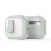 Dux Ducis PECP Series Cover PC+TPU con gancio per AirPods 4, bianco verde