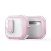 Dux Ducis PECP Series Cover PC+TPU con gancio per AirPods 4, bianco rosa