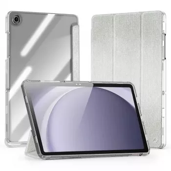 Dux Ducis Samsung Galaxy Tab A9 Plus custodia trasparente TPU+PC+pelle verde chiaro