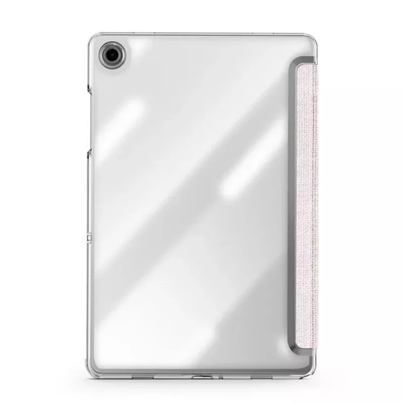 Dux Ducis Samsung Galaxy Tab A9 Plus Custodia TPU+PC+Pelle trasparente Rosa chiaro