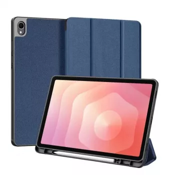 Dux Ducis Samsung Galaxy Tab S11 Serie Domo Cover per tablet in pelle PU con supporto tri-fold blu