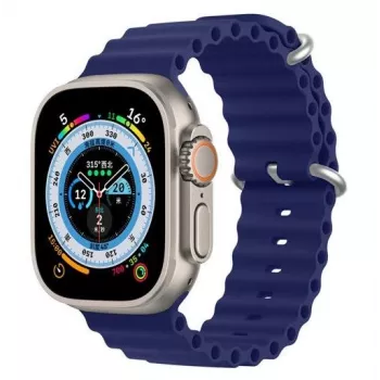 Dux Ducis Cinturino sportivo in silicone per Apple Watch 45/44/42mm - blu navy