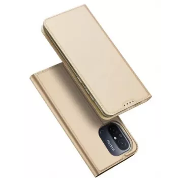 Dux Ducis Skin Pro Series Custodia flip con portacarte e stand per Xiaomi Redmi 12C / Poco C55, oro