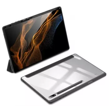 Custodia flip smart Dux Ducis Toby Armored per Samsung Galaxy Tab S8 Ultra con porta stylus nera