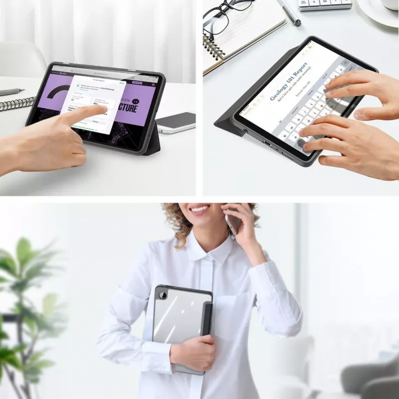 Dux Ducis Toby custodia folio con stand flip per Samsung Galaxy Tab A9 8,7 pollici - nero