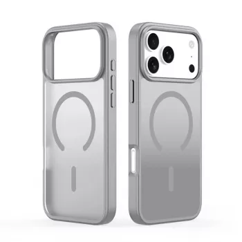 Dux Ducis custodia YIND PC+TPU compatibile MagSafe per Apple iPhone 17 Pro grigia