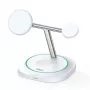 Duzzona W16 caricabatterie wireless magnetico 3-in-1 15W bianco