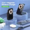 Duzzona W17 supporto di ricarica wireless 3-in-1 con MagSafe 15W nero