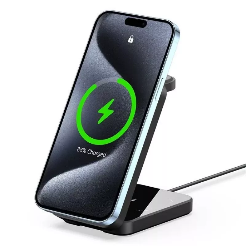 Duzzona W17 supporto di ricarica wireless 3-in-1 con MagSafe 15W nero