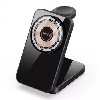 Duzzona W17 supporto di ricarica wireless 3-in-1 con MagSafe 15W nero