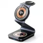 Duzzona W21 supporto di ricarica wireless 3-in-1 15W per telefono auricolari e smartwatch (certificato Qi2) trasparente