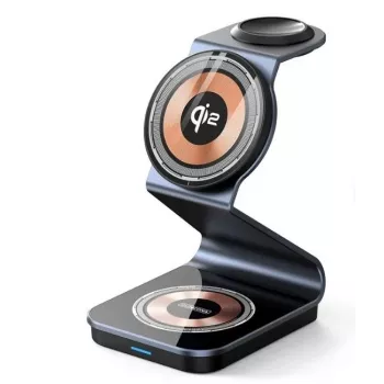 Duzzona W21 supporto di ricarica wireless 3-in-1 15W (certificato Qi2) nero