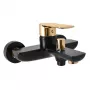DVT554.5CMATZ Rubinetto vasca incasso con deviatore automatico, nero opaco/oro