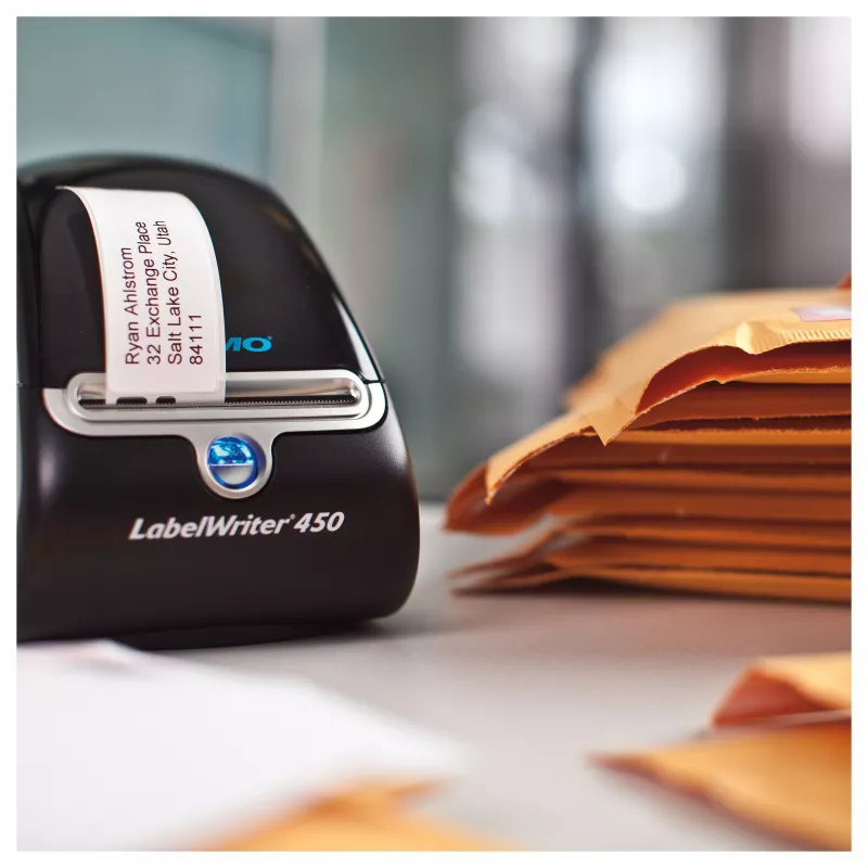 DYMO LabelWriter etichette per indirizzi 99010, 28x89 mm, bianco, 2 rotoli da 130 ciascuno