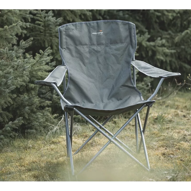 Easy Camp Spruce Sedia da campeggio pieghevole con braccioli - grigio scuro, portata 110 kg