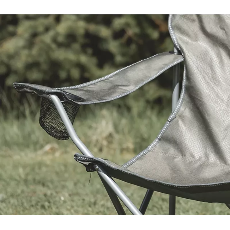 Easy Camp Spruce Sedia da campeggio pieghevole con braccioli - grigio scuro, portata 110 kg