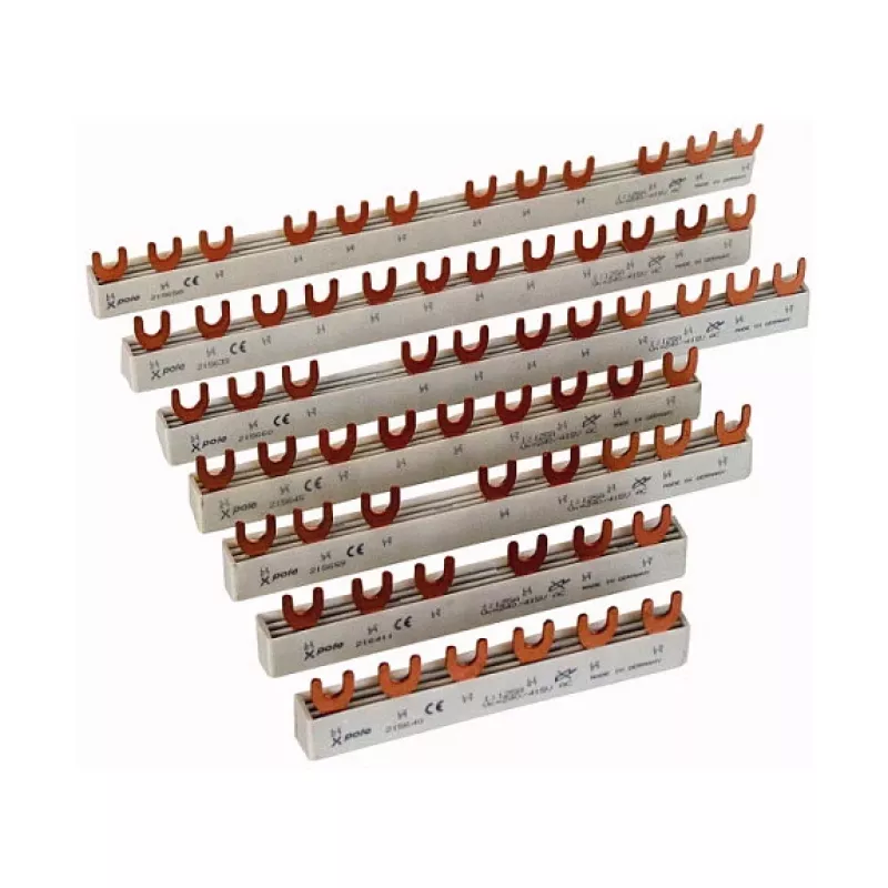 Eaton EVG-3PHAS/9MODUL Barra collettrice trifase, tipo a forcella, 9 moduli, 10 mm2