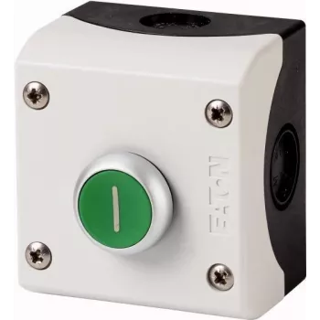 Eaton M22-D-G-X1/KC11/I Pulsante a pannello grigio, 1NO+1NC, momentaneo, 22,5mm, IP66/IP67/IP69K 216522