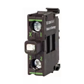 Eaton M22-LEDC230-W Spia luminosa LED, bianco, 230 V AC, 22,5 mm, morsetti a vite, IP66/67/69K, anello nero