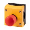 Pulsante di emergenza Eaton M22-PV/KC02/IY, rosso/giallo, connessione a vite, plastica, IP66/IP69