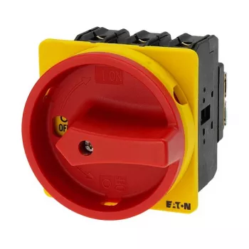Eaton P3-63/EA/SVB Interruttore principale 63A 3 poli arresto di emergenza da incasso rosso/giallo