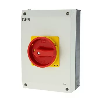 Eaton P3-63/I4/SVB interruttore principale tripolare con arresto di emergenza, 63 A, montaggio a parete, IP65