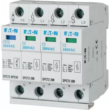 Eaton SPCT2-280-3+NPE Scaricatore di sovratensione Tipo 2 - 3P+NPE, 20kA, montaggio su guida DIN
