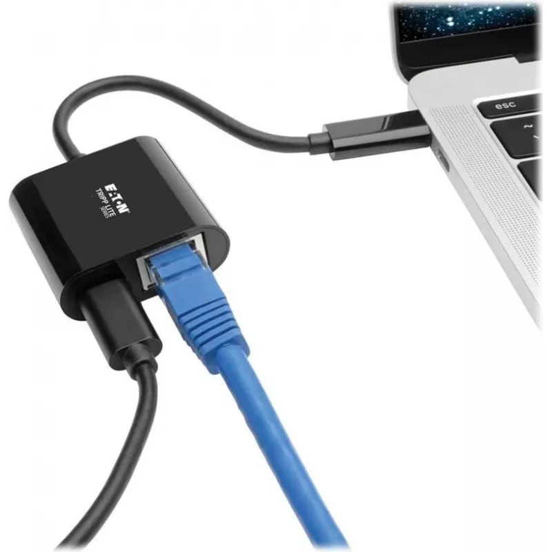 Eaton Tripp Lite U436-06N-GB-C adattatore USB-C a Gigabit Ethernet con funzione di ricarica USB-C PD - Thunderbolt 3 - nero