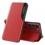 Eco Samsung Galaxy S23+ con custodia Flip-Stand Leather View rossa