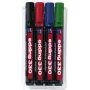Edding 330/4 S Set di pennarelli permanenti, Nero/Blu/Verde/Rosso, 4 pezzi 4-330-4