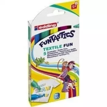 Edding e-17 Set di penne fineliner – punta in fibra 0,5 mm, colori assortiti (blu, marrone, verde, viola, giallo), inchiostro a base d'acqua, 5 penne 4-17-5