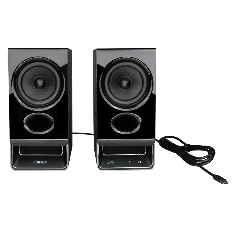 Edifier R20BT diffusori Bluetooth 2.0 compatti con luce ambientale, nero