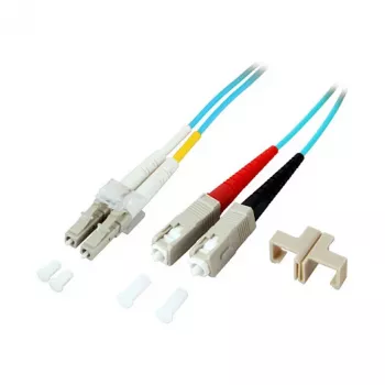 EFB Cavo patch duplex LC-SC OM3 25m LSZH 2mm aqua