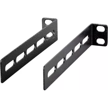 EFB Elektronik Set di staffe angolari per ripiani 1/2/3U, 2 pezzi, RAL 9005 nero intenso 691650TS.W